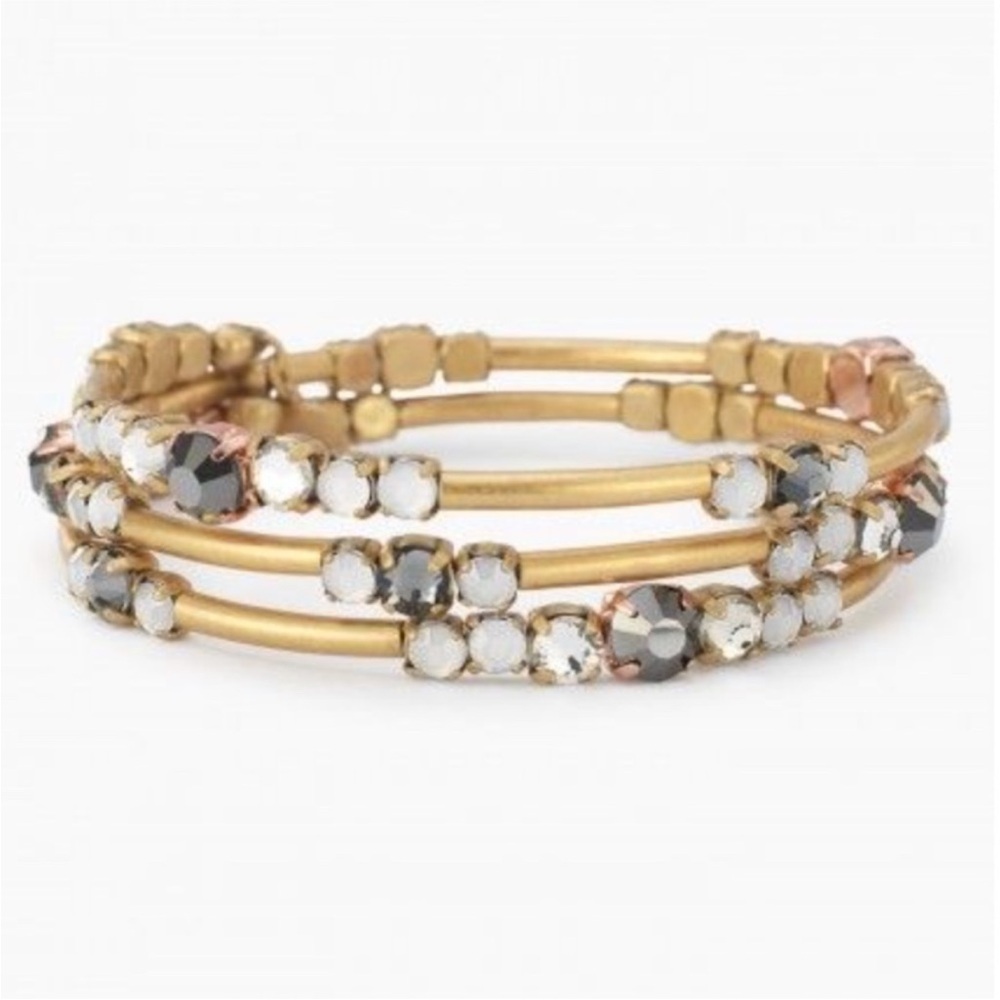 Stella & Dot Gold and Black Crystal Bracelet